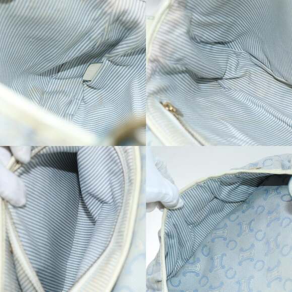 CELINE C Macadam Canvas Shoulder Bag Light Blue - Picture 12 of 13